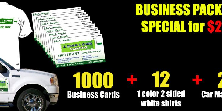small-business-special-business-cards-car-magnets-screen-printed-shirts