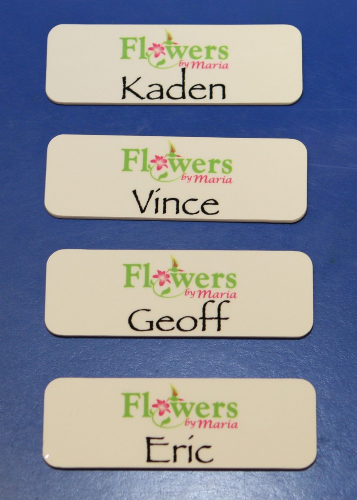 Custom personalized name badges and name tags at spectracolor in Simi Valley, CA