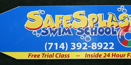 Custom made directional arrow signs at Spectracolor in Simi Valley, CA
