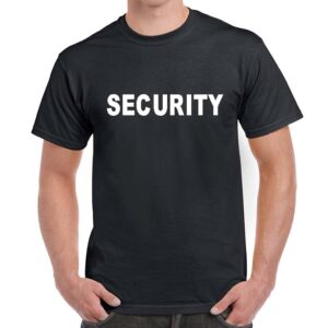 custom black security t shirt cheap online