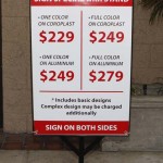 Sidewalk sign stands available at spectracolor in simi valley ca