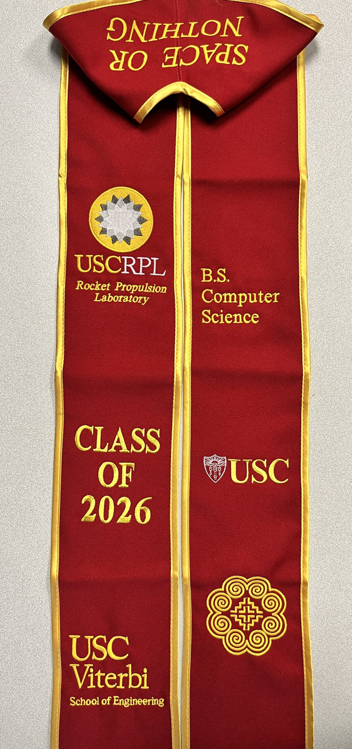 Professional graduation stole embroidery service in Simi Valley with fast 24 to 48 hour turnaround
