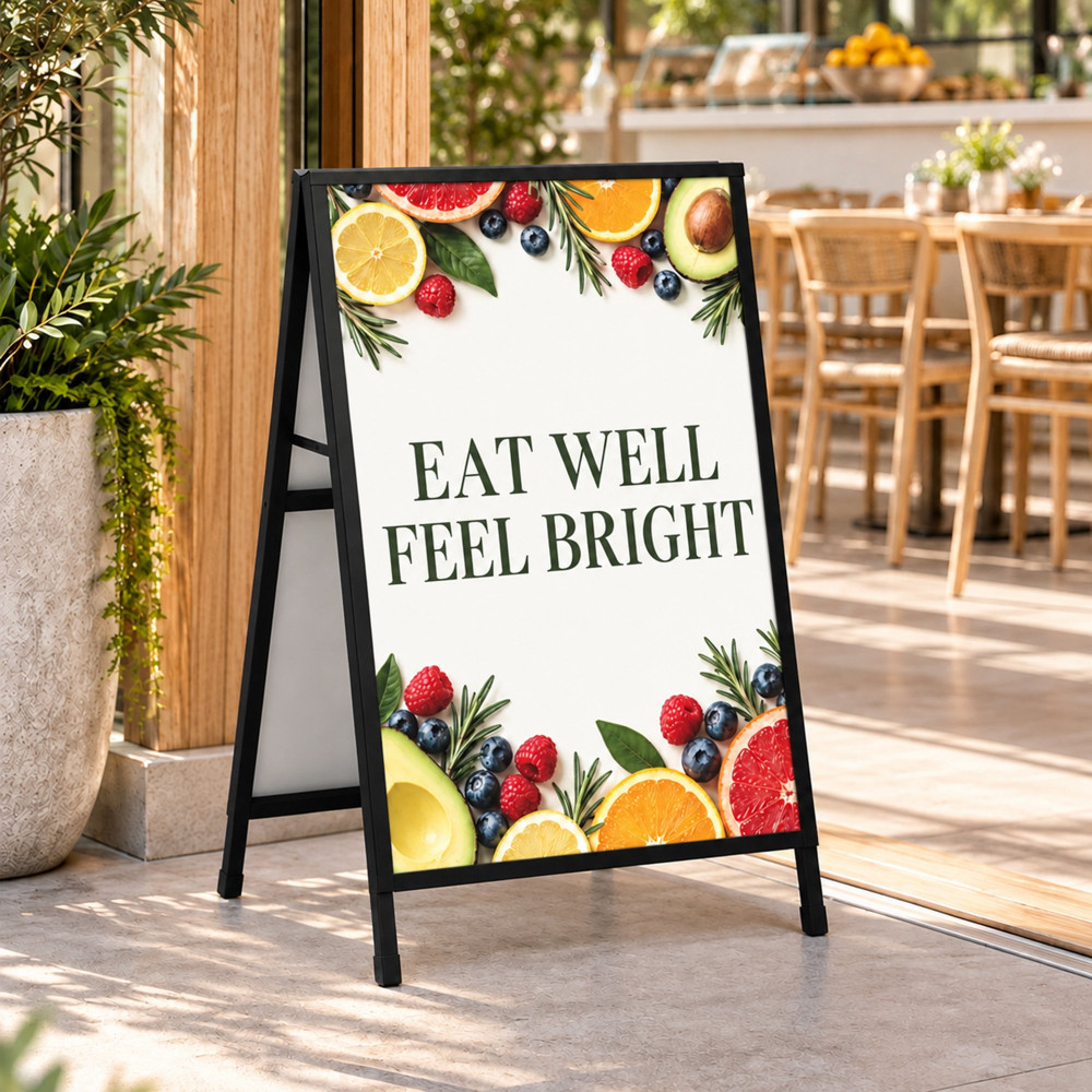 Metal A-Frame Sidewalk Sign - Image 3