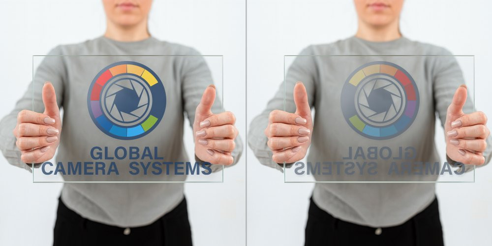Acrylic logo print sample showing text visible through the reverse Acrylic logo print sample showing text visible through the reverse