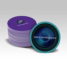 circle business cards printing sample