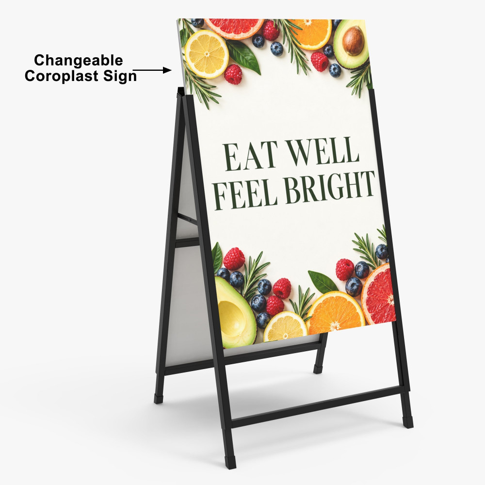 Metal A-Frame Sidewalk Sign - Image 2