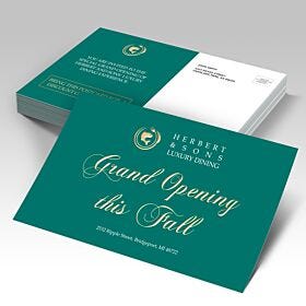 raised foil postcards printing example